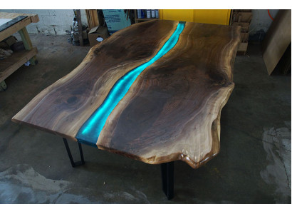 Tisch esstisch tische epoxid harz epoxy massive design möbel 240x100 echtes holz