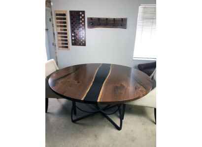 Tisch esstisch tische epoxid harz epoxy echtes holz massive design möbel 150x150