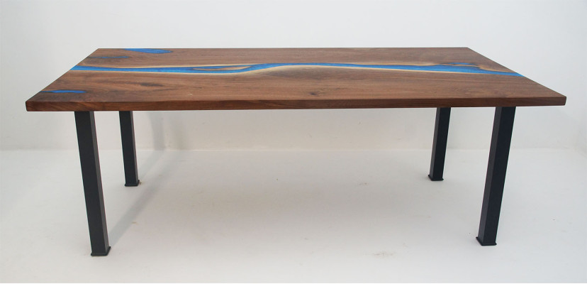 Fluss Tische Esstisch Design Tisch Moderne Möbel 220x90 Epoxid Harz Ozean Meer