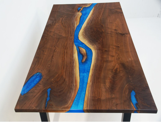 Fluss Tische Esstisch Design Tisch Moderne Möbel 220x90 Epoxid Harz Ozean Meer