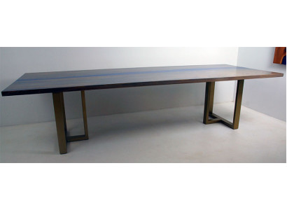 Epoxidharz Esstisch River Table Echtes Holz Massiv Deko Tische 220x100