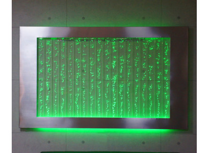 Wandpaneel mit Wasserblasen LED Wasserwand Designer Wasser Bild