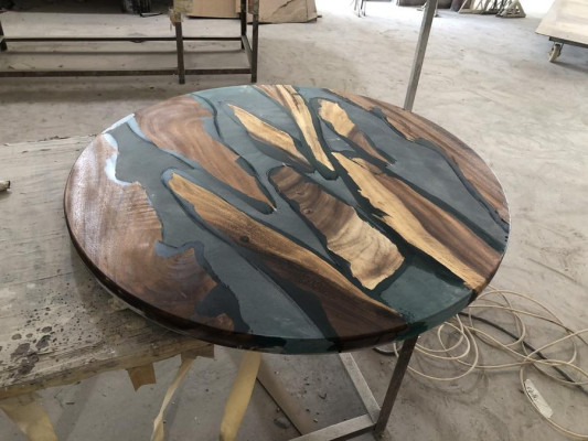 Runde Tische Esstisch Design Tisch Moderne Meer Fluss Möbel 90 cm