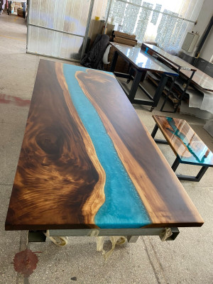 Tische Esstisch Design Tisch Moderne Meer Fluss Möbel Tische Epoxid