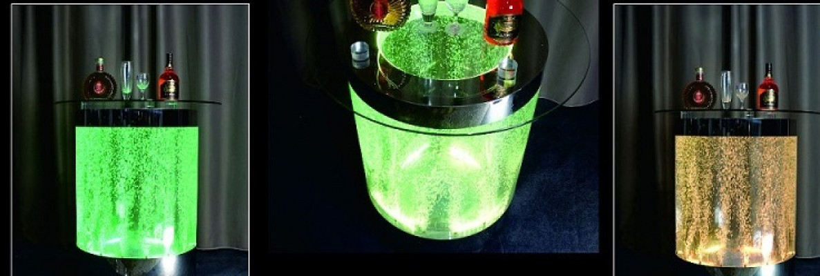 Tisch Led Bar Wasser Wand Bar Theke Regal Möbel Beleuchtete Couchtisch