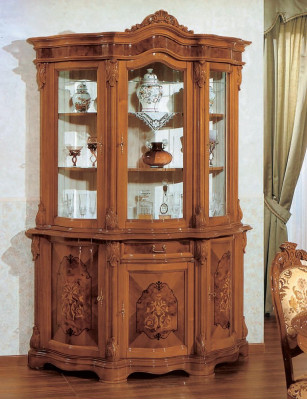 Vitrine Italienische Luxus Möbel Vitrinen Anrichte Schrank Glas Design Schränke