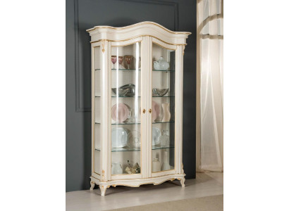 Vitrinen Glas Schrank Vitrine Wohnzimmer Holz Anrichte Italienische Möbel Regal