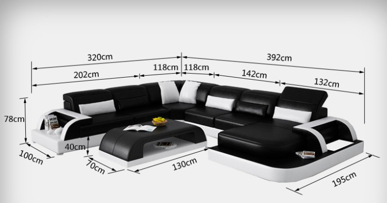 Ledersofa Couch Wohnlandschaft Ecksofa Eck Garnitur Design Modern Neu Sofa L6012