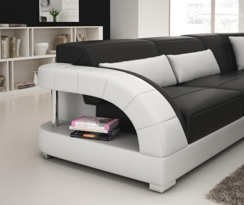 Ledersofa Couch Wohnlandschaft Ecksofa Eck Garnitur Design Modern Sofa