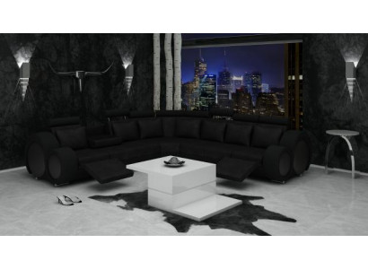 TEXTIL SOFA mit USB DESIGNERSOFA GARNITUR LEDER ECKSOFA WOHNLANDSCHAFT ECK NEU
