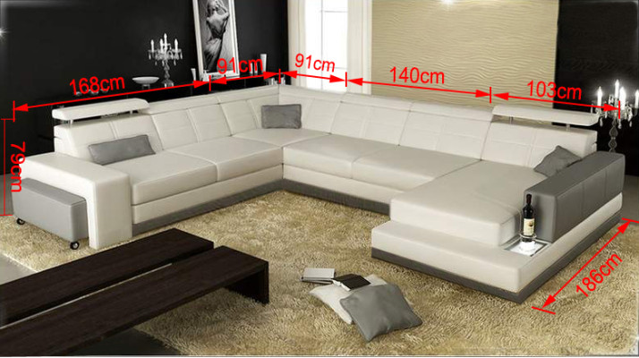 Ledersofa Couch Wohnlandschaft Ecksofa Eck Garnitur Design Modern Sofa