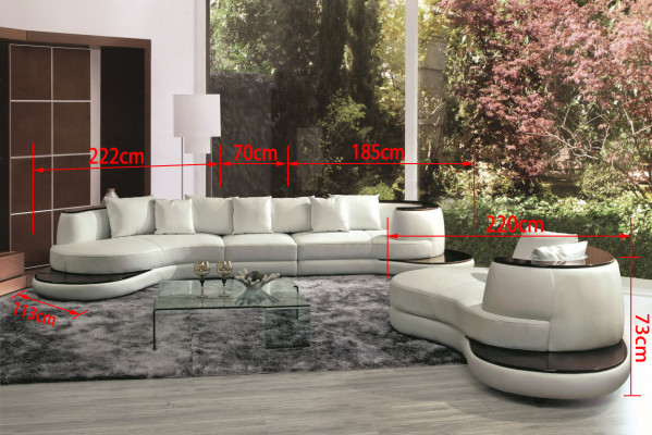Rundsofa Sofa Couch Runde Polster Couchen Garnitur Ecksofa Sitz Ecke Rund Neu