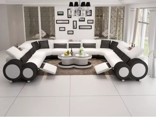 Ecksofa UForm Modernes Sofa Ledersofa Couchen Polster Designer Sofas Garnitur