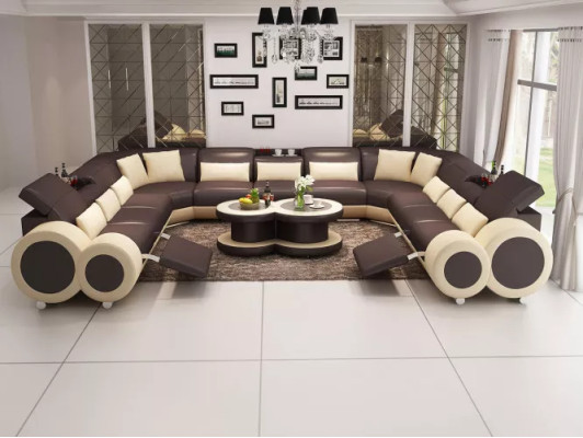 Ecksofa UForm Modernes Sofa Ledersofa Couchen Polster Designer Sofas Garnitur