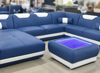 Sofas U Form Ecksofa Polster Couch Leder Eck Neu Wohnlandschaft Designer Couch