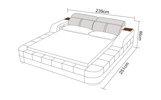 Wasserbett Hotel Doppel Bett Betten Komplett Lederbett Polsterbett Wasser LB8823