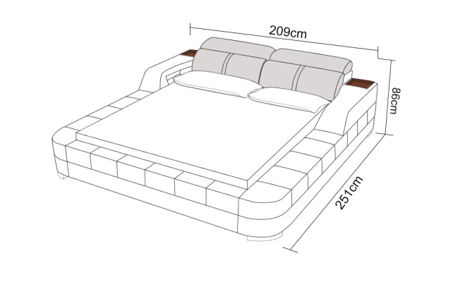 Wasserbett Hotel Doppel Bett Betten Komplett Lederbett Polsterbett Wasser LB8823