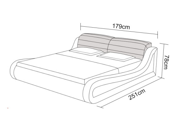 Wasserbett Hotel Doppelbett Betten + USB Komplett Lederbett Wasser Polsterbett