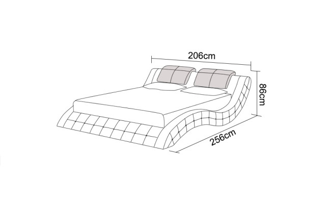 Wasserbett Hotel Doppel Bett Betten Komplett Lederbett Polsterbett Wasser LB8824