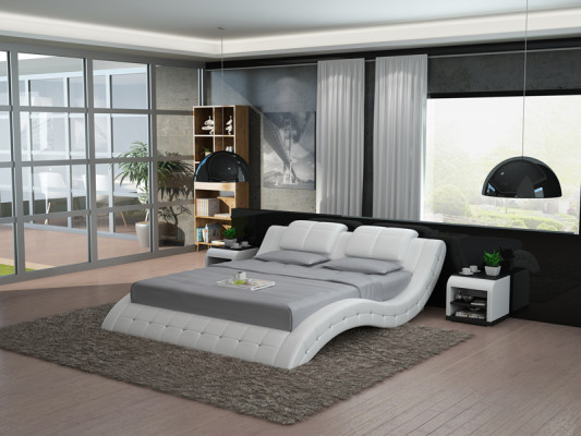 Wasserbett Hotel Doppel Bett Betten Komplett Lederbett Polsterbett Wasser LB8824