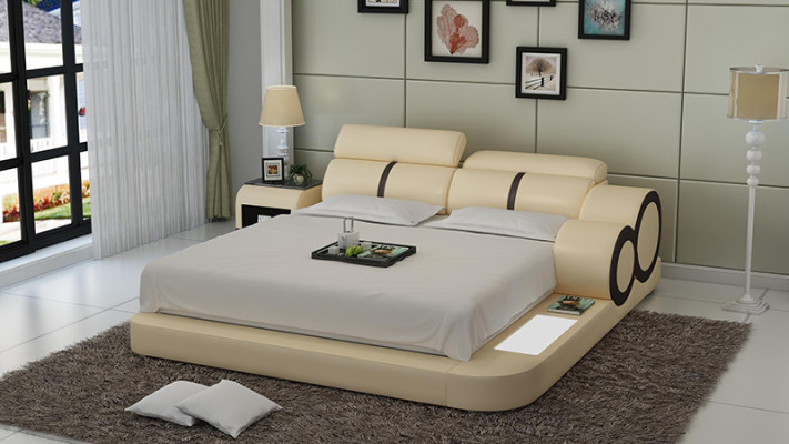 Wasserbett Hotel Doppel Bett Betten Komplett Lederbett Polsterbett Wasser