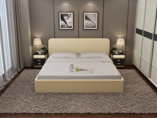 Wasserbett Hotel Doppelbett Vollbetten Lederbett, gepolstertes Wasserbett LB8836