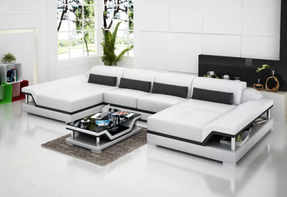 Design Sofa Ledergarnitur Couchen Eckcouch Polster Sofas Ledercouch Wohnzimmer