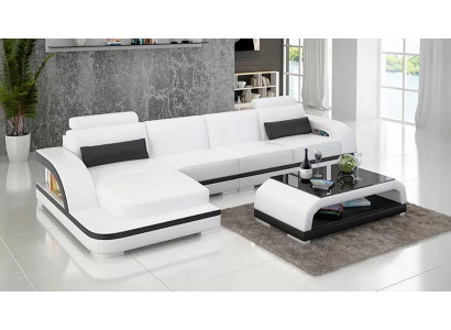 Modernes Sofa Wohnlandschaft Ledersofa Ecksofa Polster Ecksofa L-Form