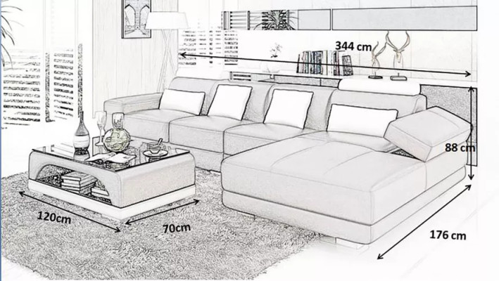 Ledersofa Ecksofa Polster Designer-Sofa Modernes Sofa Ecksofa L-Form