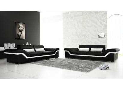 LEDERSOFA SOFA 3+3 SOFA + USB POLSTER LEDER GARNITUR SOFAGARITUR Maßanfertigung