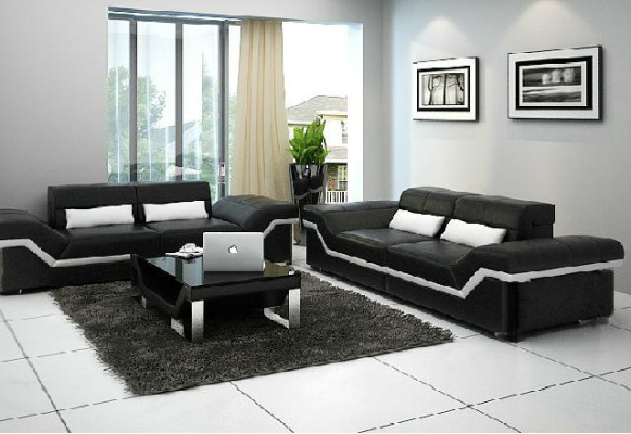 LEDERSOFA SOFA 3+3 SOFA + USB POLSTER LEDER GARNITUR SOFAGARITUR Maßanfertigung