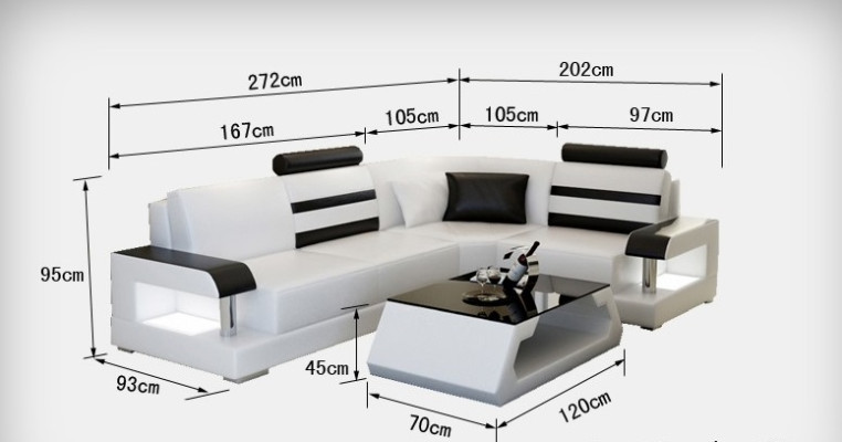 Ledersofa mit USB,Wohnlandschaft Ecksofa Eck Garnitur Design Modern Sofa L6016D