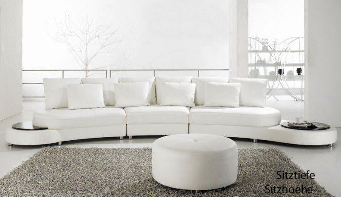 Ledersofa Couch Wohnlandschaft Ecksofa Eck Garnitur Design Modern Sofa A1126