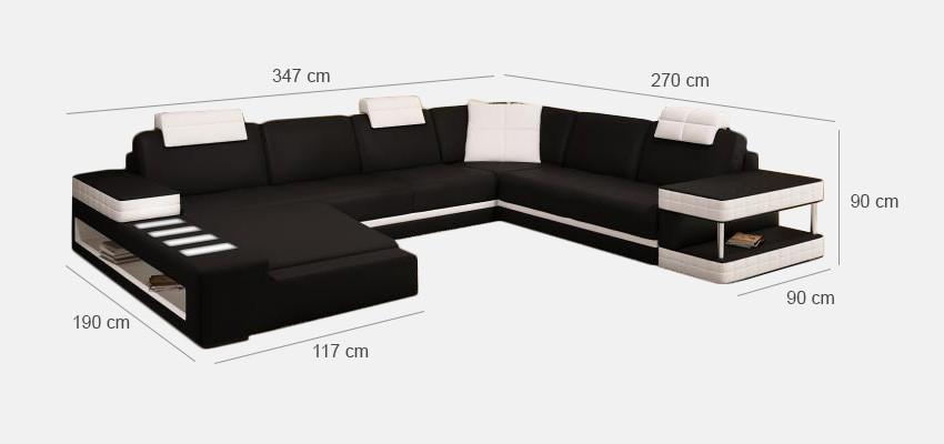 Wohnkomfort neu definiert Moderne Ästhetik mit unserem U-förmigen Ecksofa