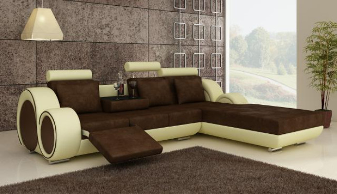 Textilsofa mit USB,Eckcouch Ecksofa Stoffsofa Wohnlandschaft Couchgarnitur NEU