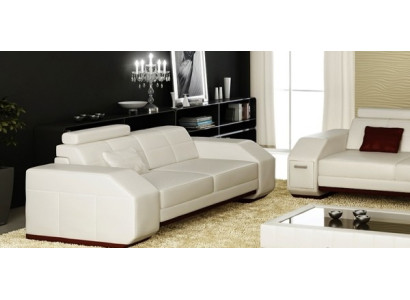 Sofagarnitur mit USB Sofa Couch Polster Sitz Garnitur 3+2+1 Wohnlandschaft Leder