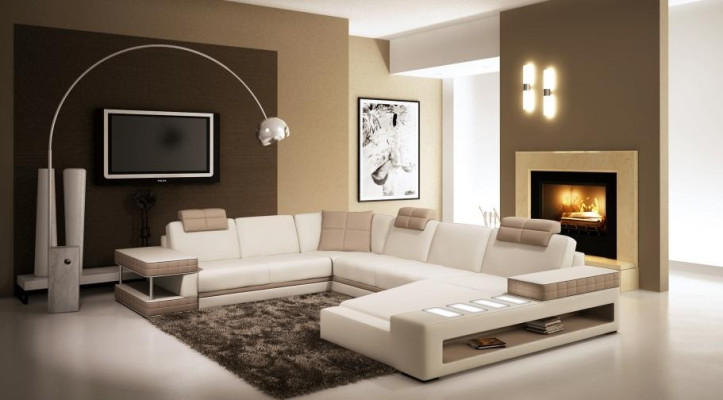 Ledersofa Ecksofa Eckcouch Polster Sitz Ecke Garnitur Wohnlandschaft