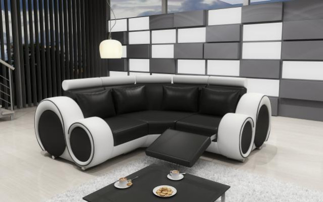 LEDERSOFA mit USB DESIGN ECKSOFA BERLIN SOFA GARNITUR POLSTER Massfertigung Neu