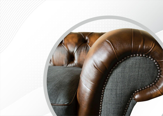 Dreisitzer Couch Polster Design Sofa 3er Sofas Zimmer Braun 220cm