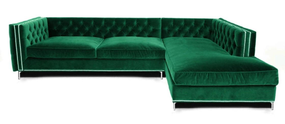 Ecksofa Blau Wohnlandschaft xxl Möbel Design Couch Eckgarnitur Polster big Chesterfield