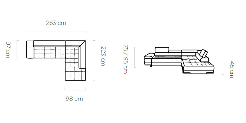Design Ecksofa L-form Modern Sofas Textilsofa Couch Wohnlandschaft Sofa Sitz 