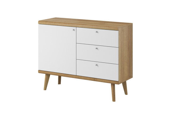 Moderne Holz Kommode Sideboard 107cm XXL Low Boards