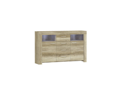 Kommode SK155 Kommoden Sideboard Schrank 2 Türen MDF Holz Schrank 4 Schubladen