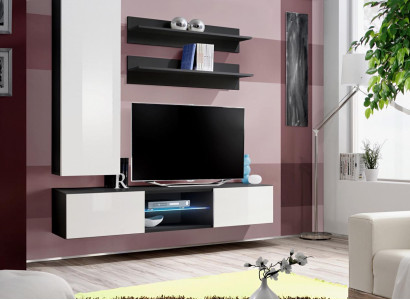 Wohnzimmermöbel Set 4tlg.Wohnwand Wandschrank Design Moderne Schrank Wand Regale