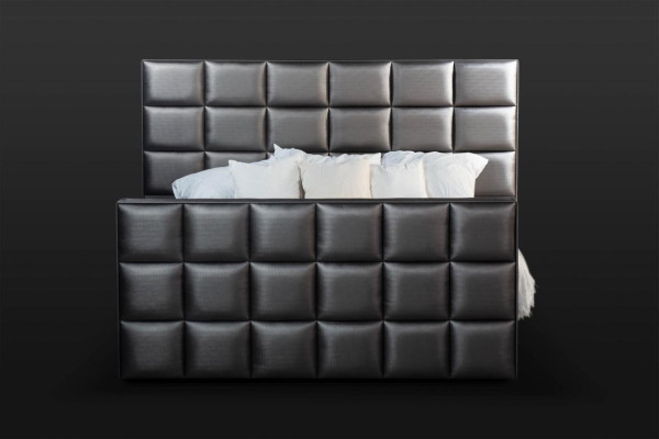 Graues Doppelbett Moderne Schlafzimmer Betten Elegante Lederbetten Neu
