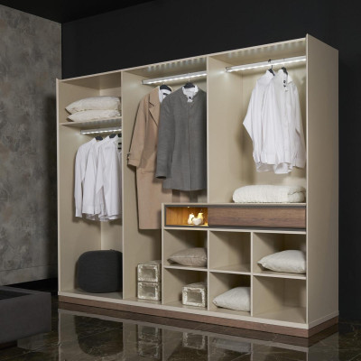 Modern Kleiderschrank Luxus Schrank Holz Schlafzimmer Möbel Design Weiß Neu
