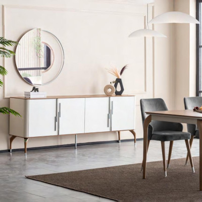 Esszimmer Kommode Sideboard mit Spiegel Modern Neu Luxus Kommoden Holz Design