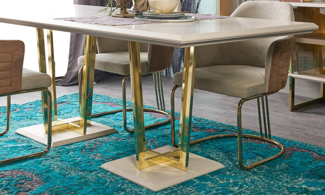 Essgruppe Essecke Esszimmermöbel Esstisch Esszimmer 9tlg Holz Beige