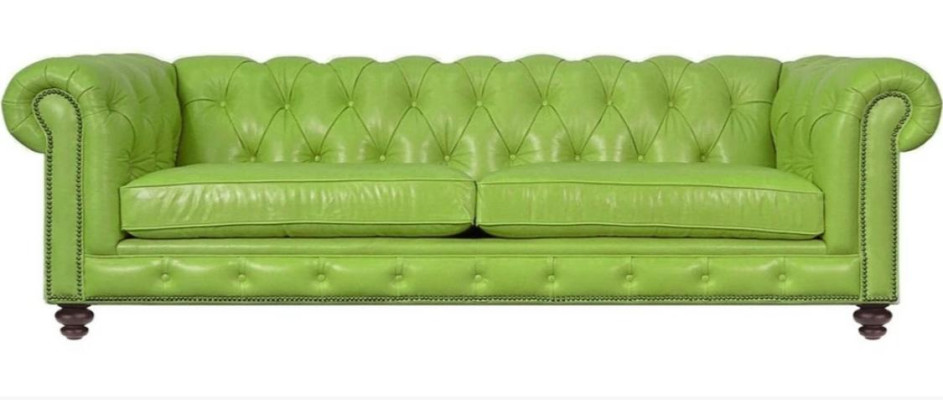 Wohnzimmer Chesterfield Sofa Grün Big Premium Leder Designer Möbel 4 sitzer Neu