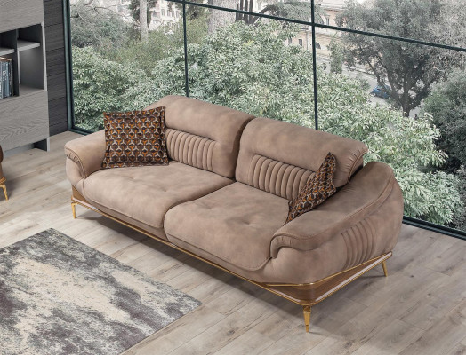Wohnzimmer Set 2x Dreisitzer Sofa Luxus Sessel Einrichtung Design Couch